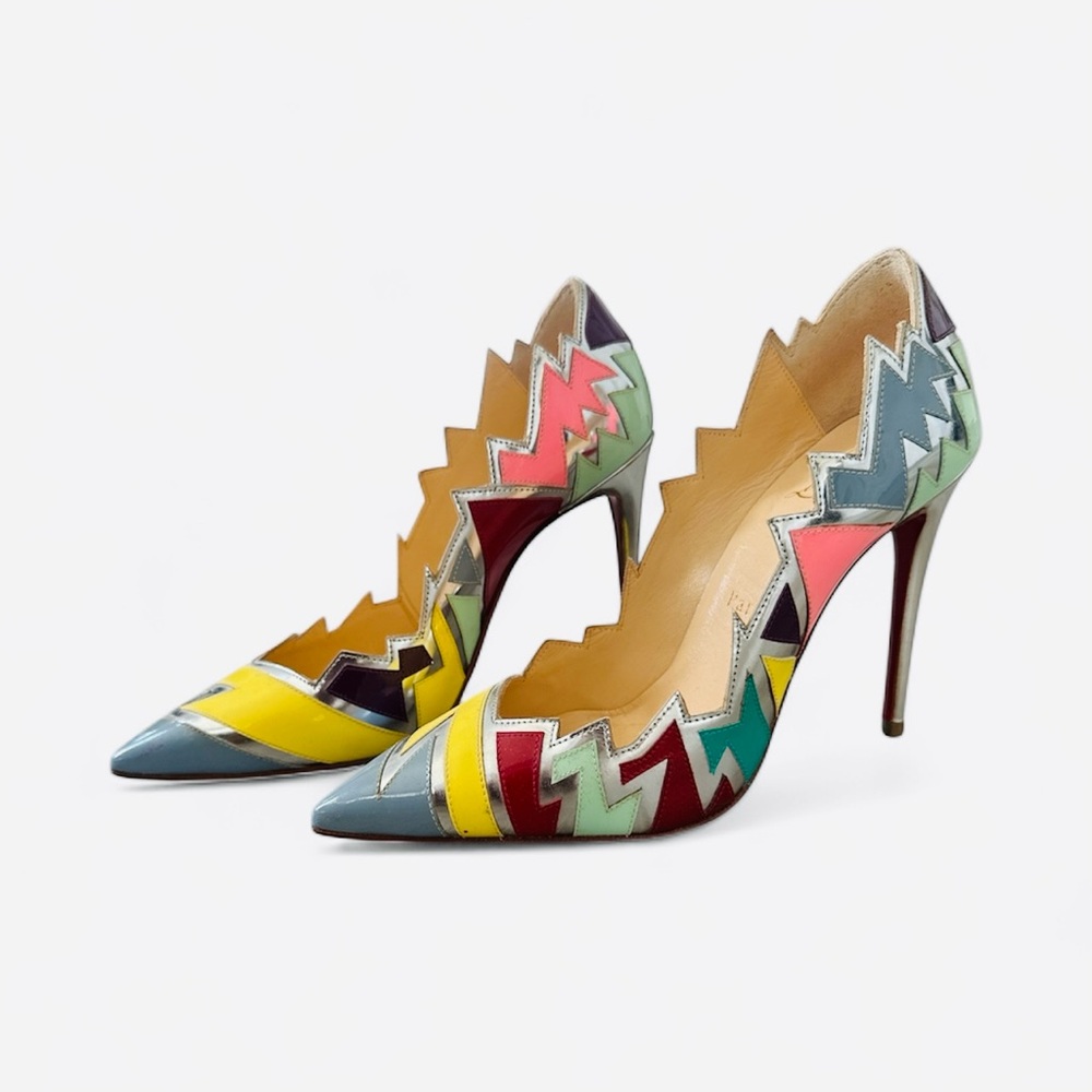 Christian Louboutin Multicolor Zigzag Heels